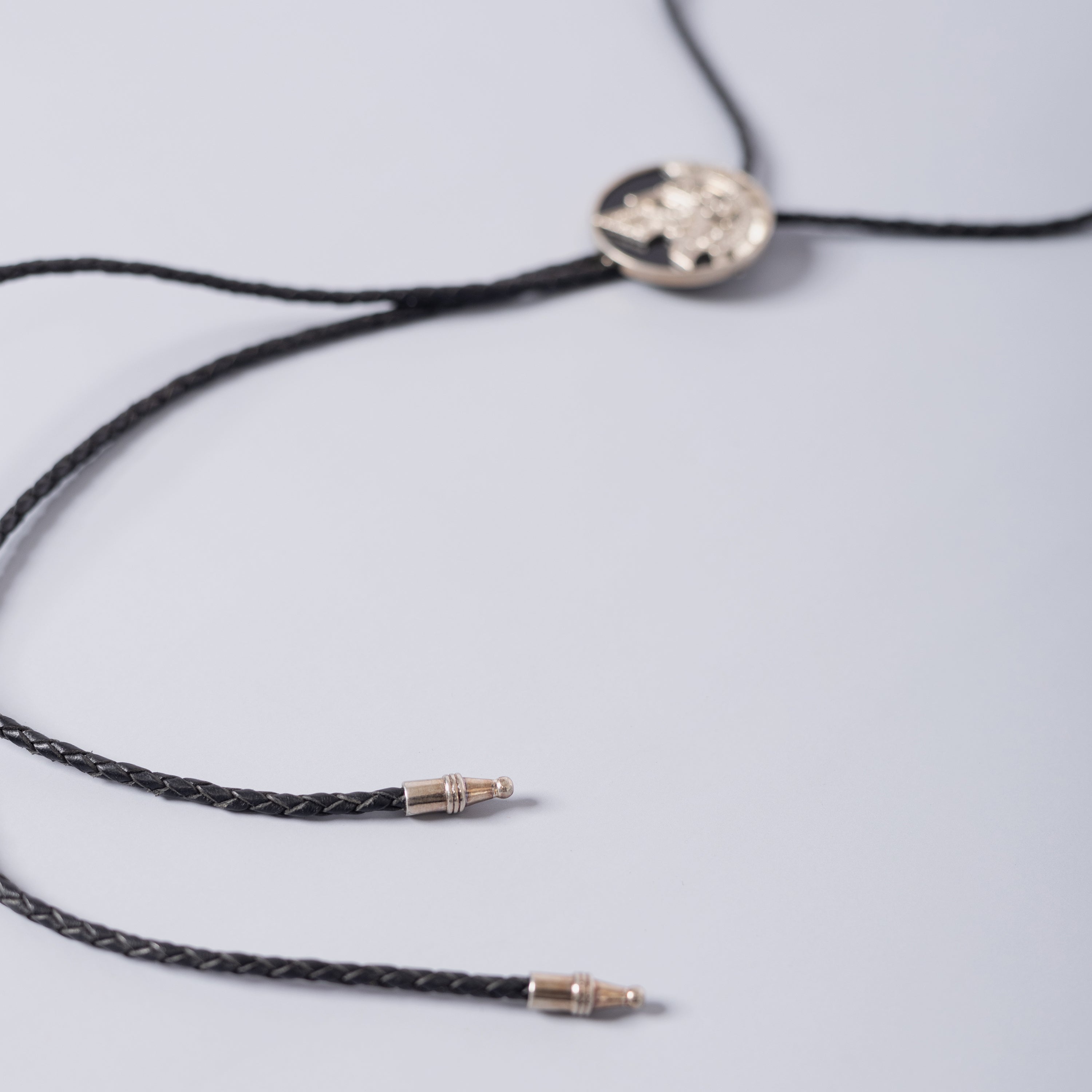 Heritage Chic- Emblem Embellished sterling Silver Bolo Tie