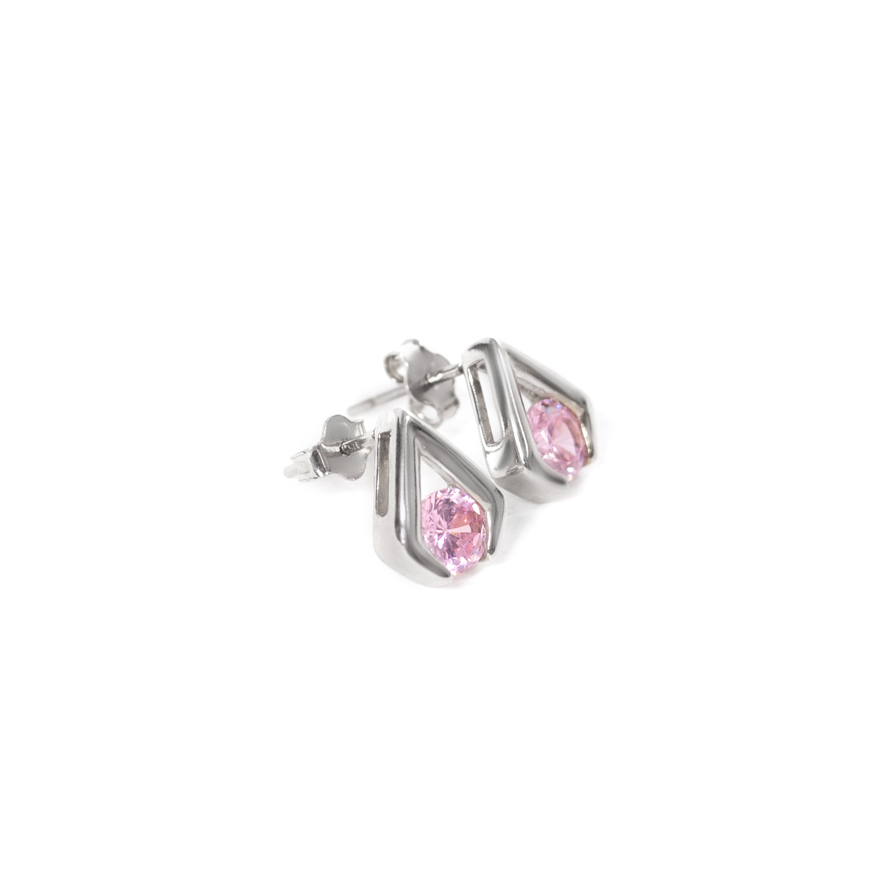 Cool and Classic 92.5 sterling silver stud earrings with